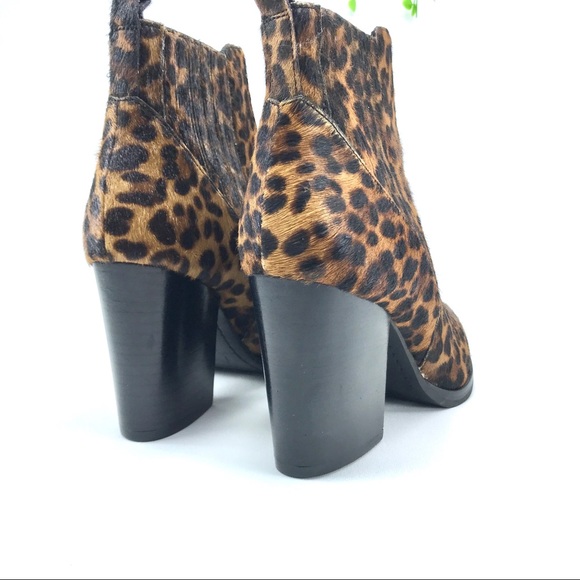 NWOT Marc Fisher Alva Leopard Genuine Leather Bootie - Picture 4 of 14